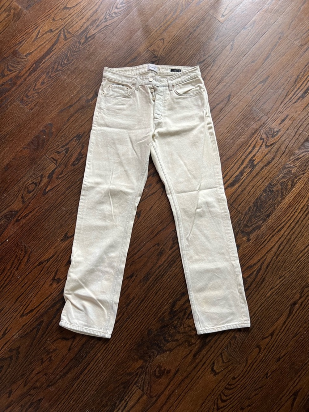 Eytys Men's Off-White Slim Straight Jeans